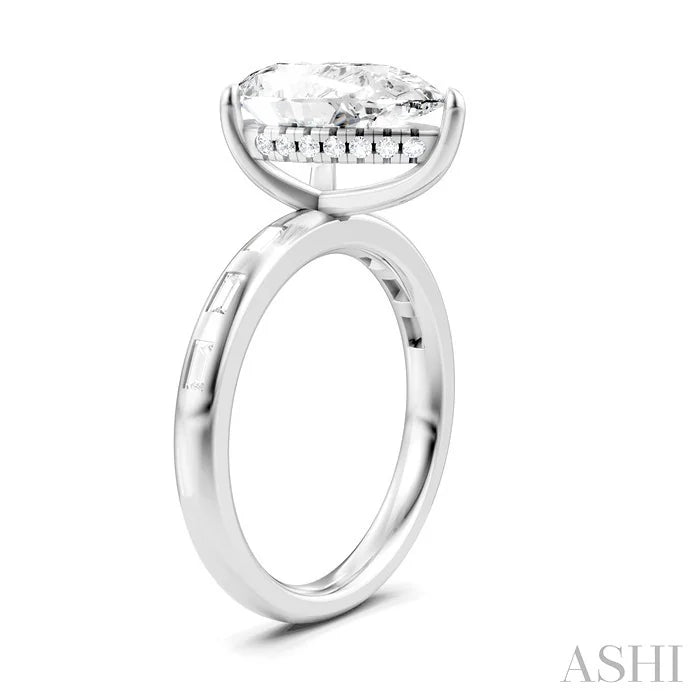 Pear Shape Semi-Mount Diamond Engagement Ring