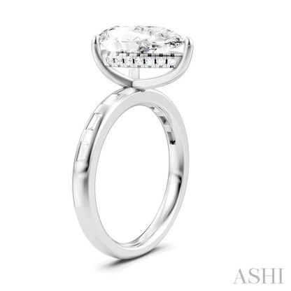 Pear Shape Semi-Mount Diamond Engagement Ring