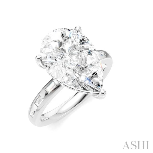 Pear Shape Semi-Mount Diamond Engagement Ring