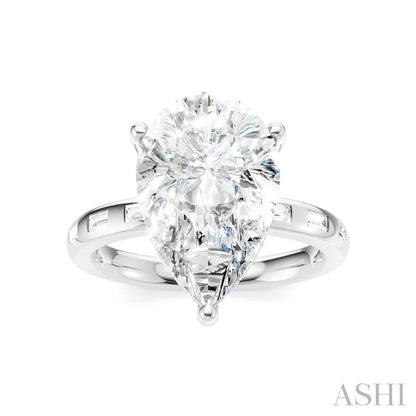 Pear Shape Semi-Mount Diamond Engagement Ring