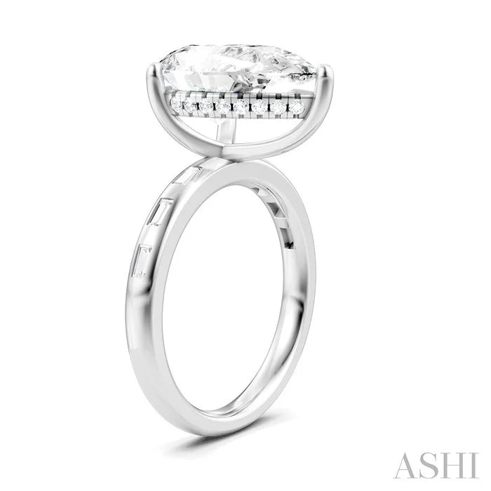 Pear Shape Semi-Mount Diamond Engagement Ring