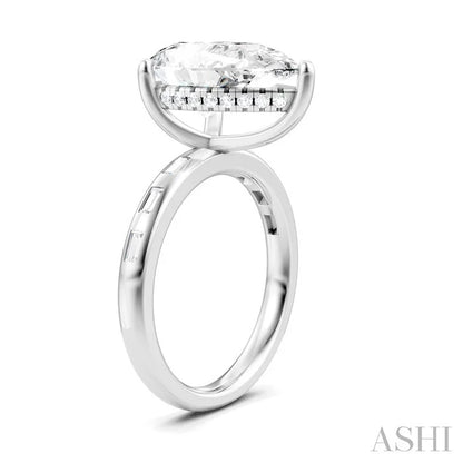 Pear Shape Semi-Mount Diamond Engagement Ring