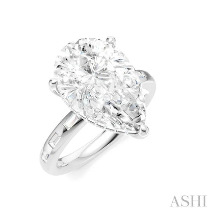 Pear Shape Semi-Mount Diamond Engagement Ring