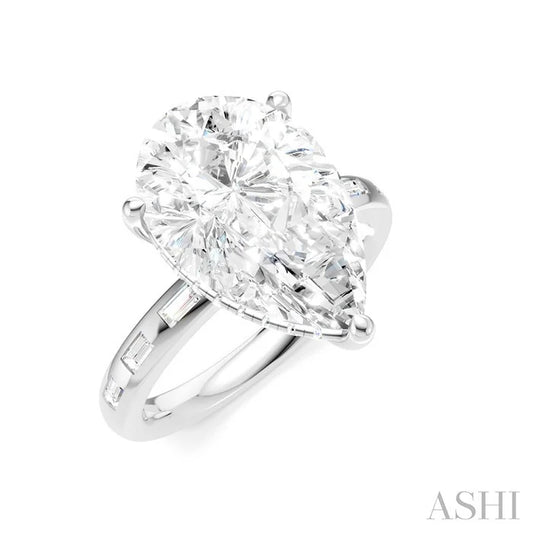Pear Shape Semi-Mount Diamond Engagement Ring