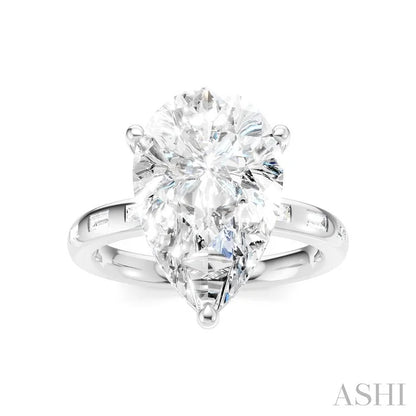 Pear Shape Semi-Mount Diamond Engagement Ring