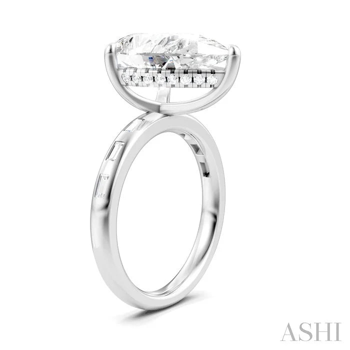 Pear Shape Semi-Mount Diamond Engagement Ring