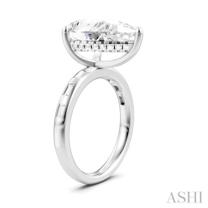 Pear Shape Semi-Mount Diamond Engagement Ring