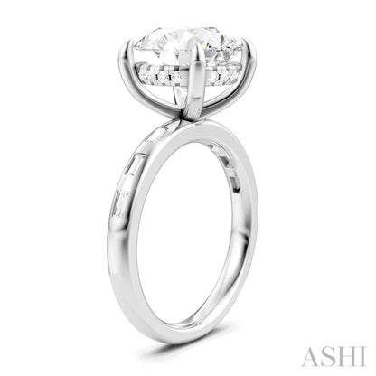 Round Shape Semi-Mount Diamond Engagement Ring