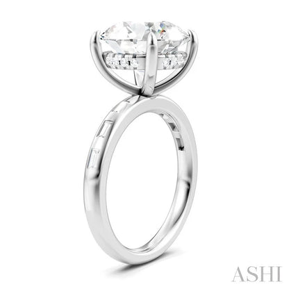 Round Shape Semi-Mount Diamond Engagement Ring