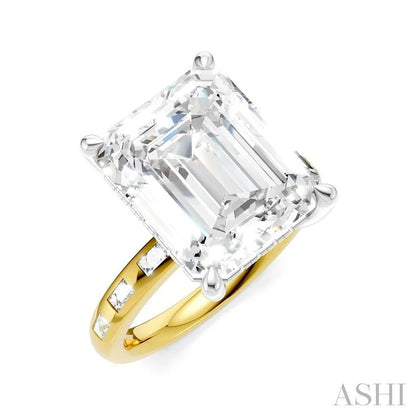Emerald Shape Semi-Mount Diamond Engagement Ring