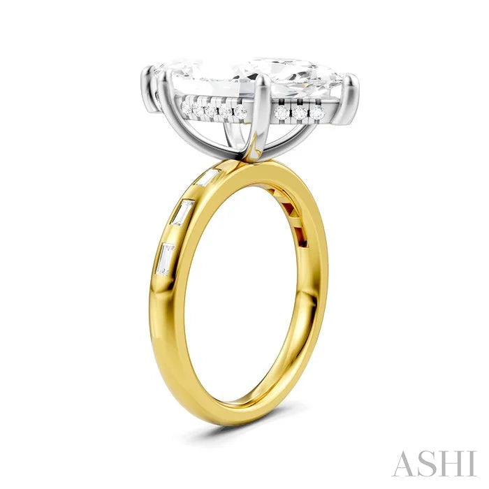 Marquise Shape Semi-Mount Diamond Engagement Ring