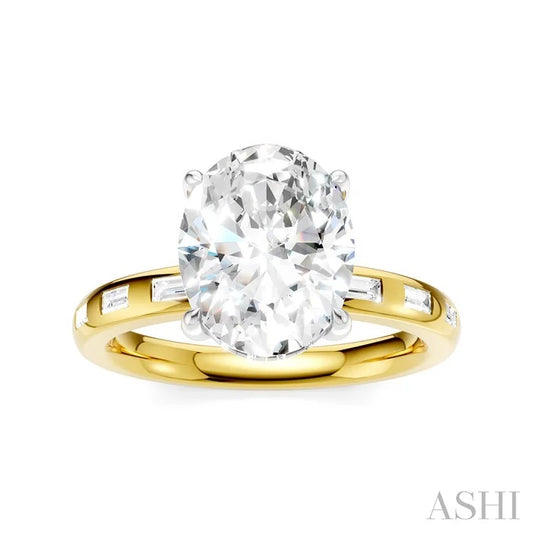 Oval Shape Semi-Mount Diamond Engagement Ring