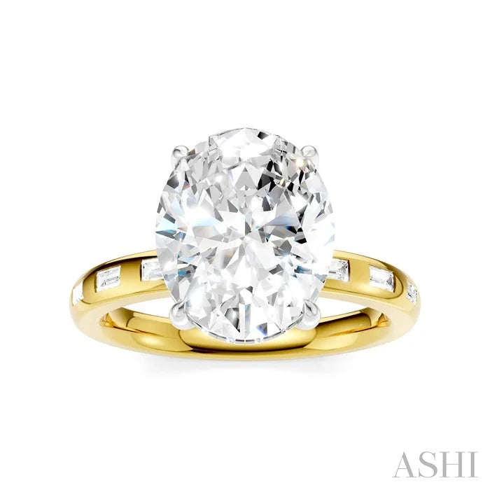 Oval Shape Semi-Mount Diamond Engagement Ring