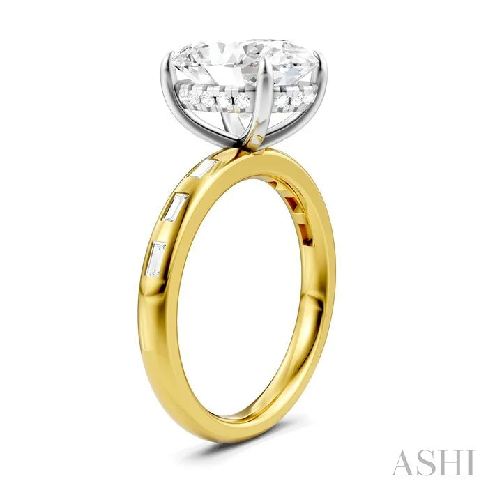 Oval Shape Semi-Mount Diamond Engagement Ring