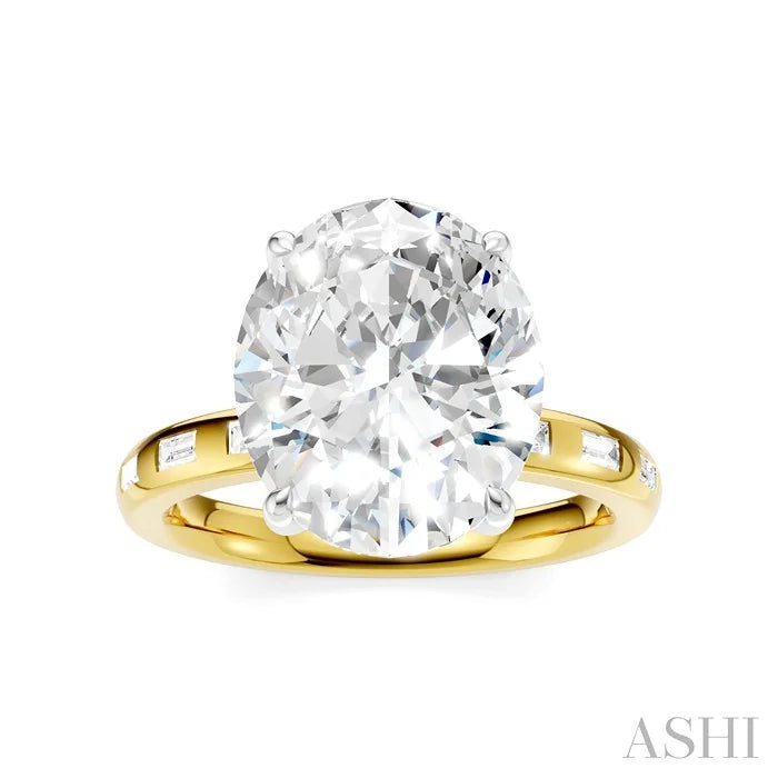 Oval Shape Semi-Mount Diamond Engagement Ring