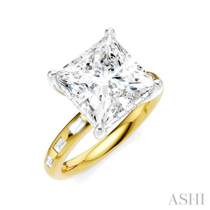 Princess Shape Semi-Mount Diamond Engagement Ring