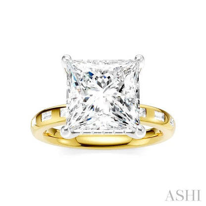 Princess Shape Semi-Mount Diamond Engagement Ring