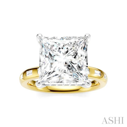 Princess Shape Semi-Mount Diamond Engagement Ring