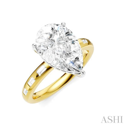 Pear Shape Semi-Mount Diamond Engagement Ring