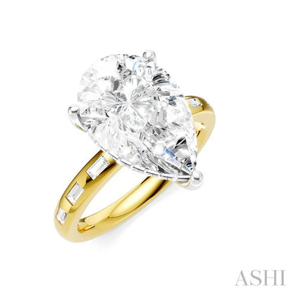 Pear Shape Semi-Mount Diamond Engagement Ring