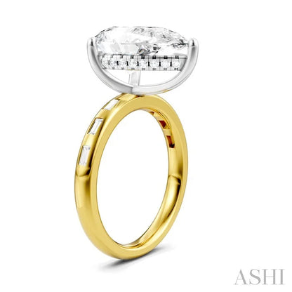 Pear Shape Semi-Mount Diamond Engagement Ring