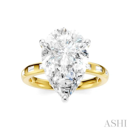Pear Shape Semi-Mount Diamond Engagement Ring