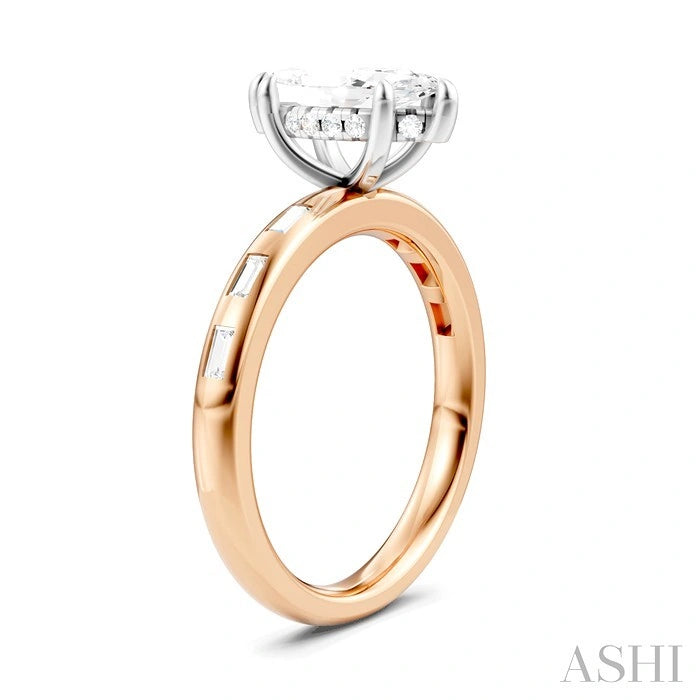 Marquise Shape Semi-Mount Diamond Engagement Ring