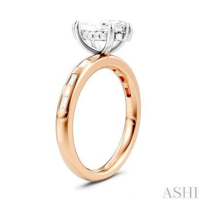 Marquise Shape Semi-Mount Diamond Engagement Ring