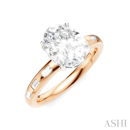 Oval Shape Semi-Mount Diamond Engagement Ring