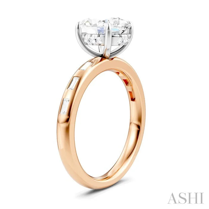 Oval Shape Semi-Mount Diamond Engagement Ring