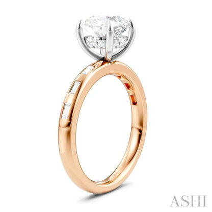 Round Shape Semi-Mount Diamond Engagement Ring