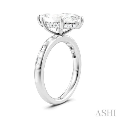 Marquise Shape Semi-Mount Diamond Engagement Ring