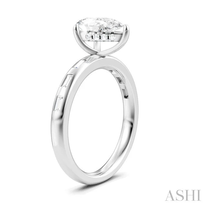 Pear Shape Semi-Mount Diamond Engagement Ring