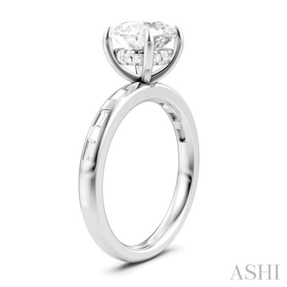 Round Shape Semi-Mount Diamond Engagement Ring