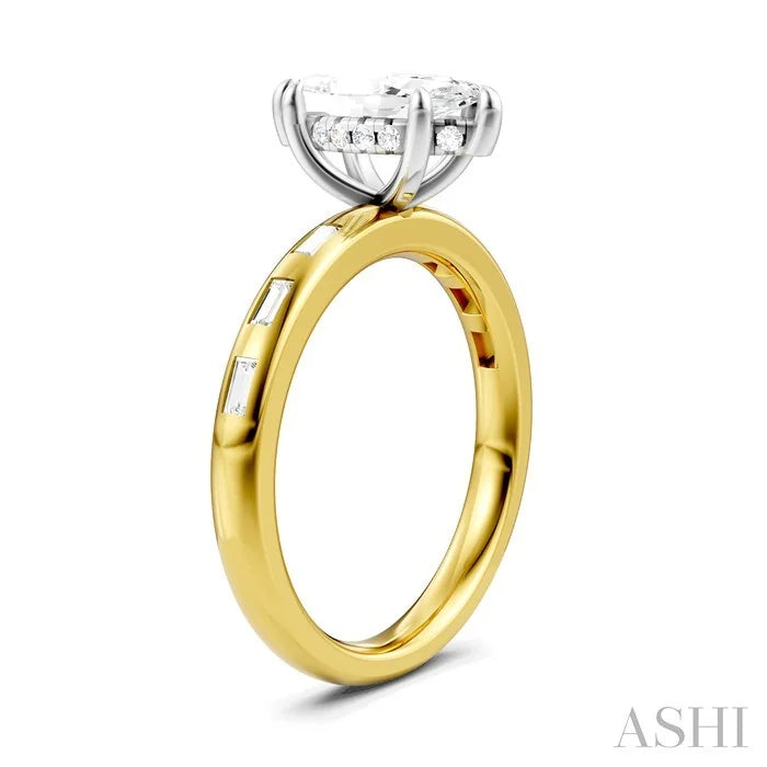 Marquise Shape Semi-Mount Diamond Engagement Ring
