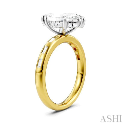 Marquise Shape Semi-Mount Diamond Engagement Ring