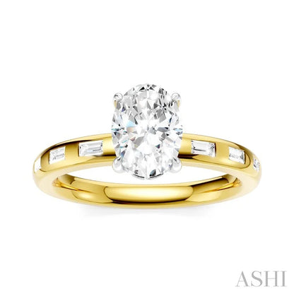 Oval Shape Semi-Mount Diamond Engagement Ring
