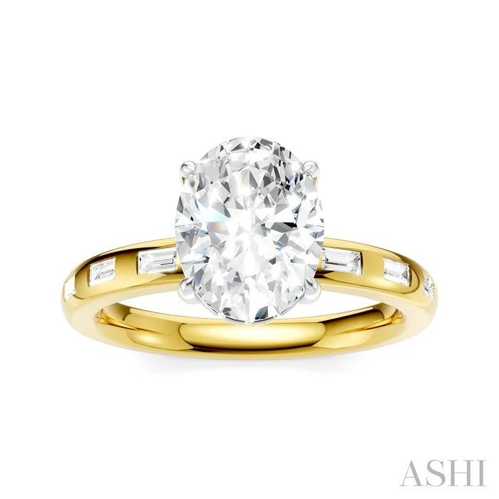 Oval Shape Semi-Mount Diamond Engagement Ring