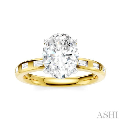 Oval Shape Semi-Mount Diamond Engagement Ring