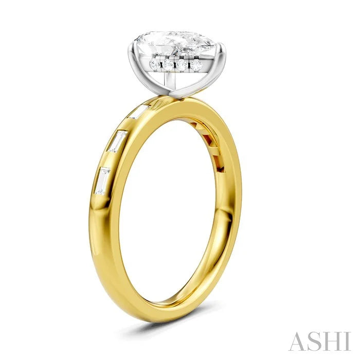 Pear Shape Semi-Mount Diamond Engagement Ring