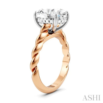 Oval Shape Semi-Mount Diamond Engagement Ring