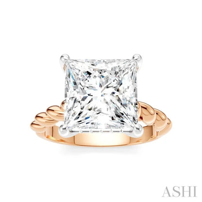Princess Shape Semi-Mount Diamond Engagement Ring