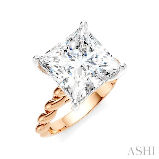 Princess Shape Semi-Mount Diamond Engagement Ring