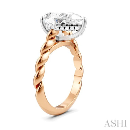 Pear Shape Semi-Mount Diamond Engagement Ring