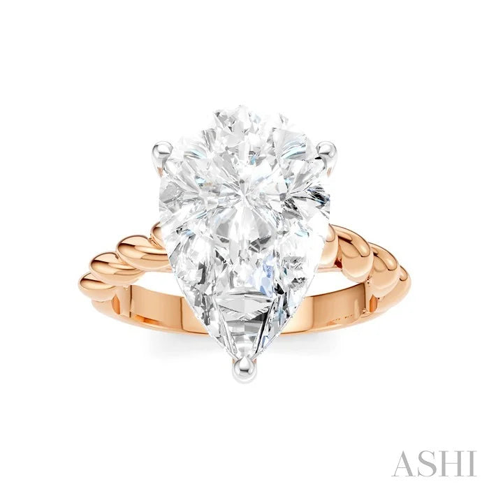 Pear Shape Semi-Mount Diamond Engagement Ring