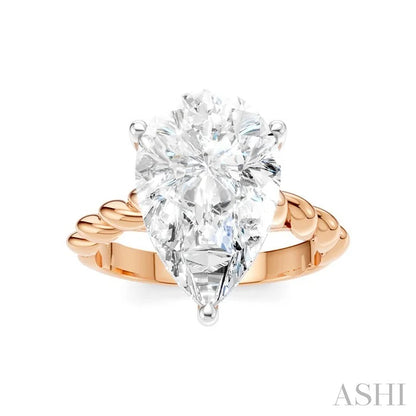 Pear Shape Semi-Mount Diamond Engagement Ring