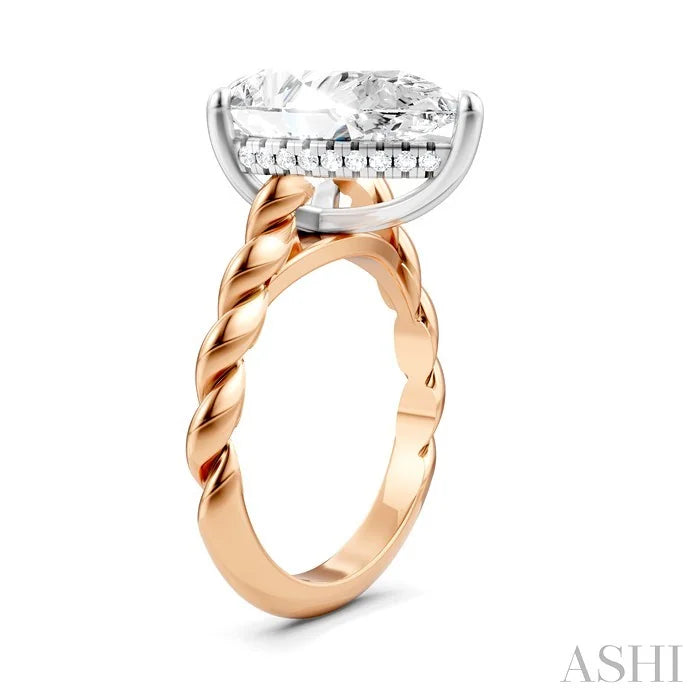 Pear Shape Semi-Mount Diamond Engagement Ring