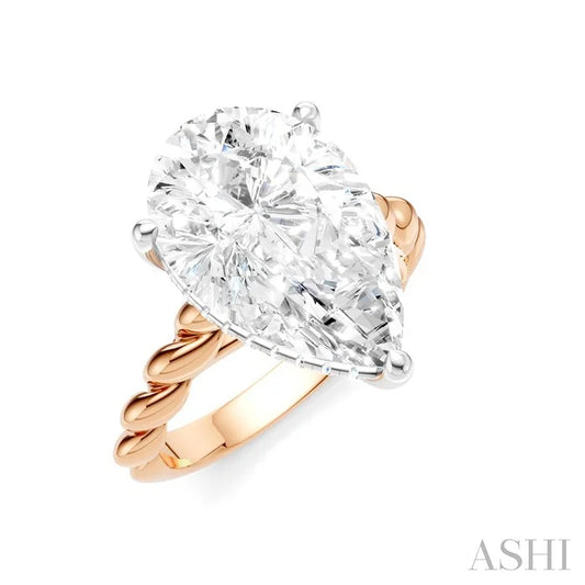 Pear Shape Semi-Mount Diamond Engagement Ring