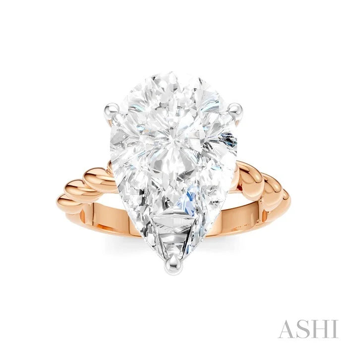 Pear Shape Semi-Mount Diamond Engagement Ring
