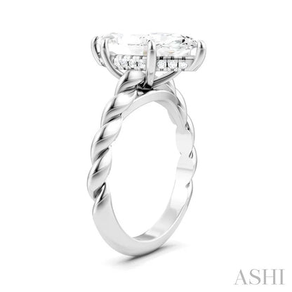 Marquise Shape Semi-Mount Diamond Engagement Ring